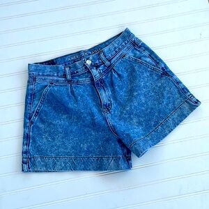 American Eagle Acid Wash Mom  Denim Shorts- #1915